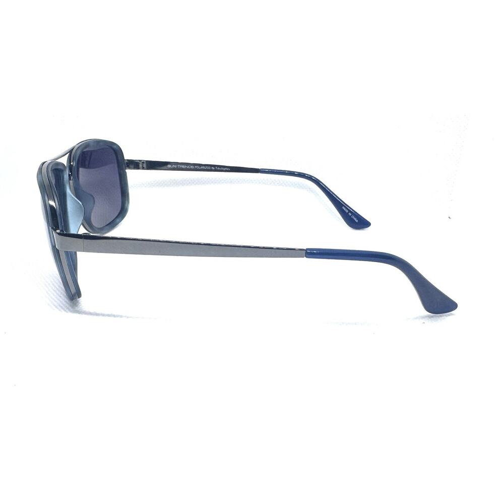 SUN TRENDS ST187 MT. NAVY WRAP POLARIZED BY I-DEAL OPTICS SUNGLASSES 57-16 - Picture 3 of 5